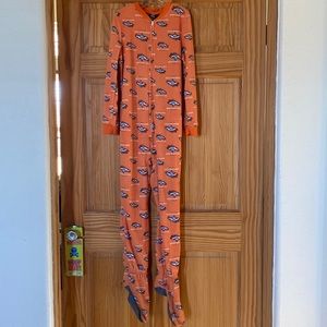 NFL Denver Broncos full body PJs. Size 8/Small. No tears or stains.
